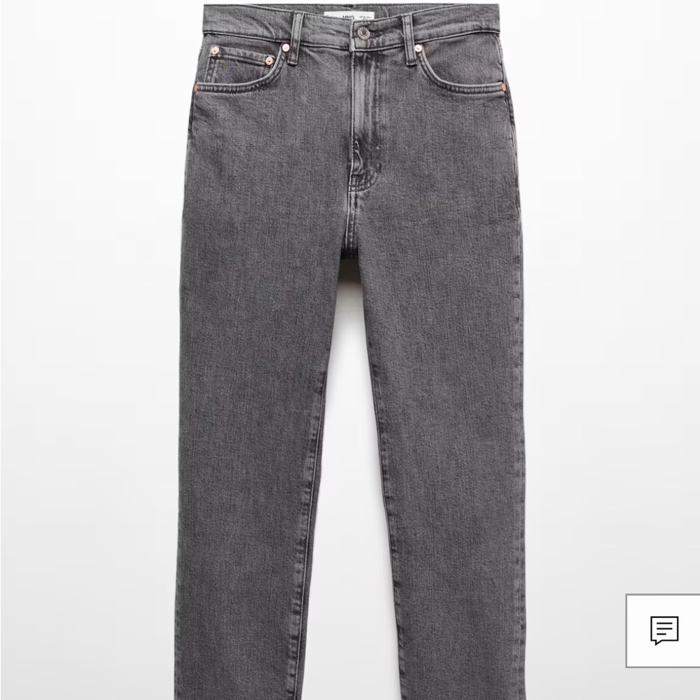 Mango Women's slim fit cropped Gray Jeans